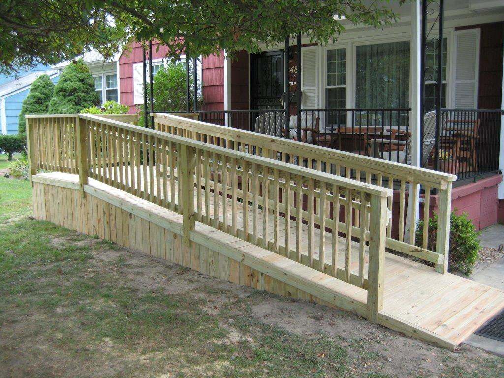 Aging in Place & Special Needs Construction Image of newly constructed wheel chair ramp.